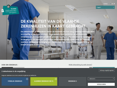 Homepage van de overkoepelende ziekenhuissite